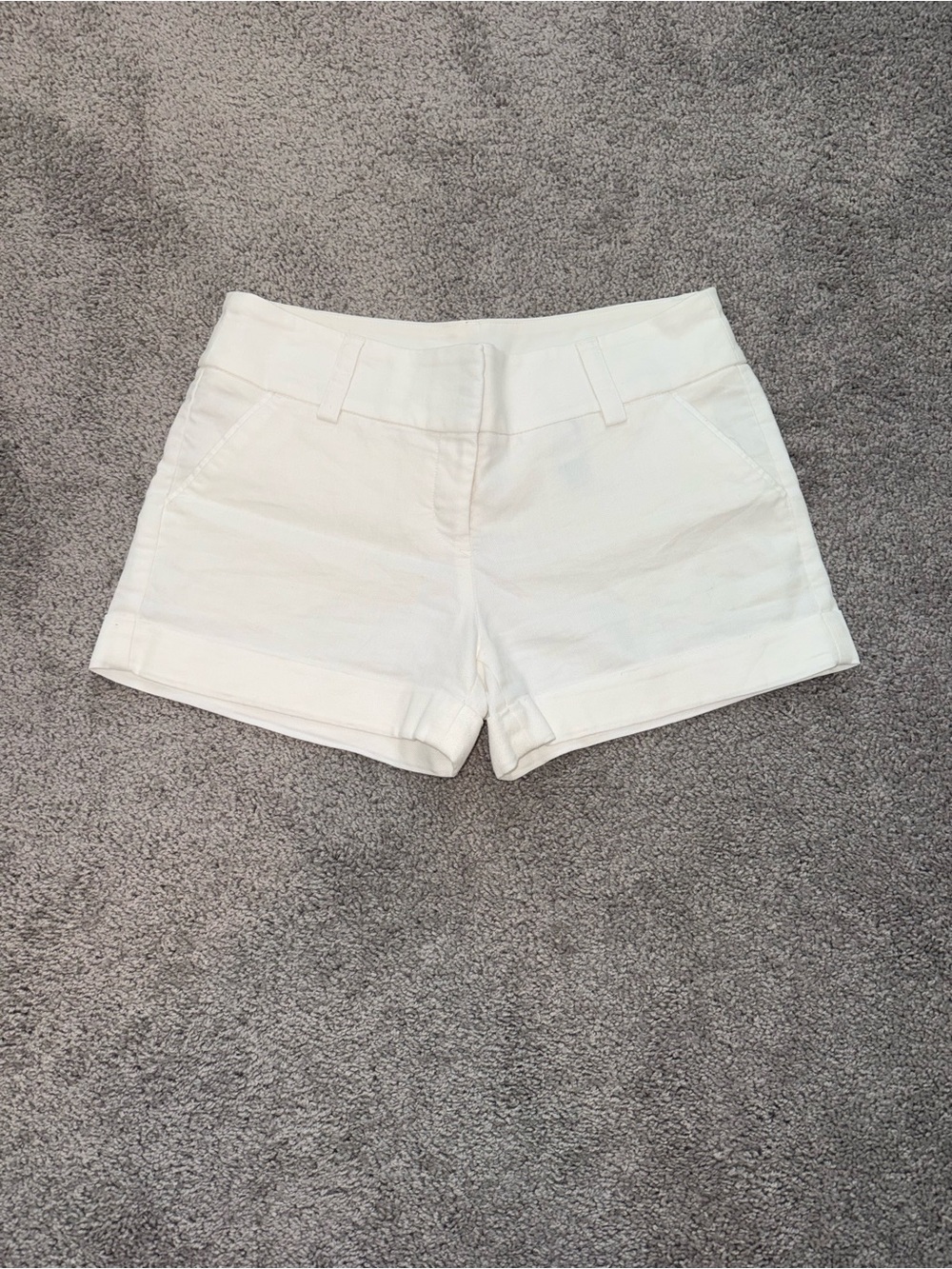Express White Linen-Blend Shorts